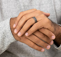 Grey & Dark Tantalum 'The Rebel' Wedding Band