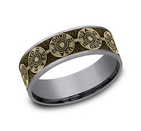 Brook & Branch Grey Tantalum & 14Kt Yellow Gold 'The 12 Gauge' Wedding Band