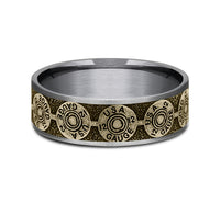 Brook & Branch Grey Tantalum & 14Kt Yellow Gold 'The 12 Gauge' Wedding Band