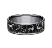 Brook & Branch Grey Tantalum & Grey/Black Titanium 'The Huntsman' Wedding Band