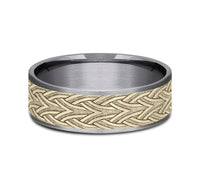 Ammara Stone Grey Tantalum & 14Kt Yellow Gold 'The Waterford' Wedding Band