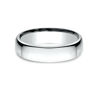 14Kt White Gold Euro Comfort-Fit 5.5mm Plain Wedding Band