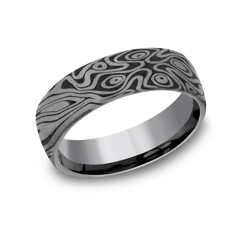 Grey Tantalum 'The Birds Eye' Wedding Band