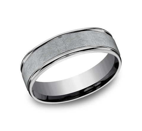 Grey Tantalum "The Ezra" Wedding Band