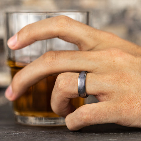 Grey Tantalum "The Ezra" Wedding Band